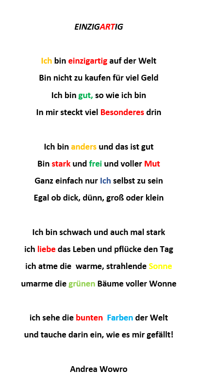 "Einzigartig" von Andrea Wowro
